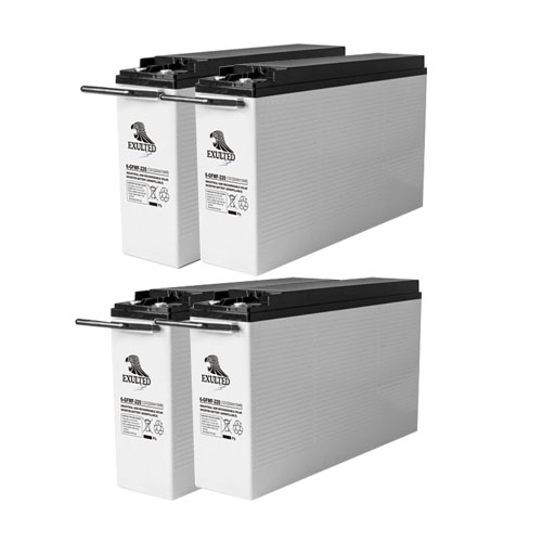 Combo: 4Pcs Exulted 220AH/12V AGM Slim